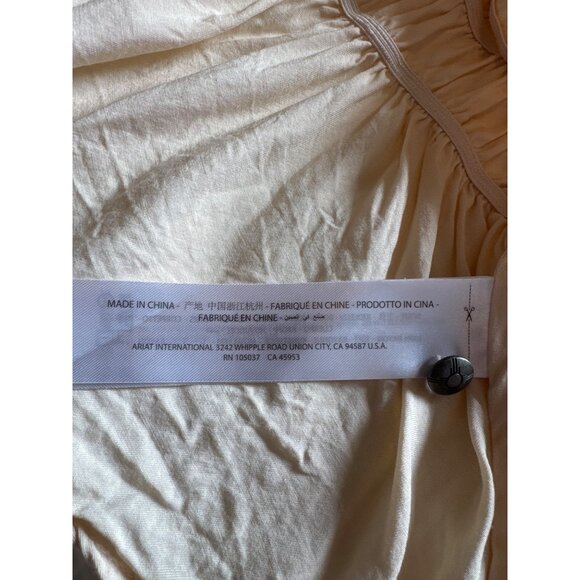 Ariat Chimayo Collection Embroidered Blouse M Cream Boho Western Peasant Top - Picture 5 of 12